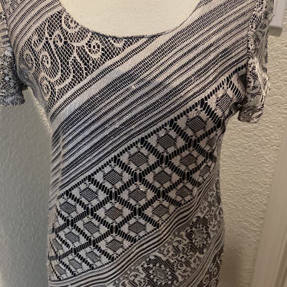 Helene Blake Vintage Art Deco Flapper Lace Fringe Midi Dress EUC Sz 12P 80’s - Picture 2 of 11